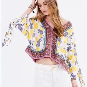 Free People Lemon Flower Top